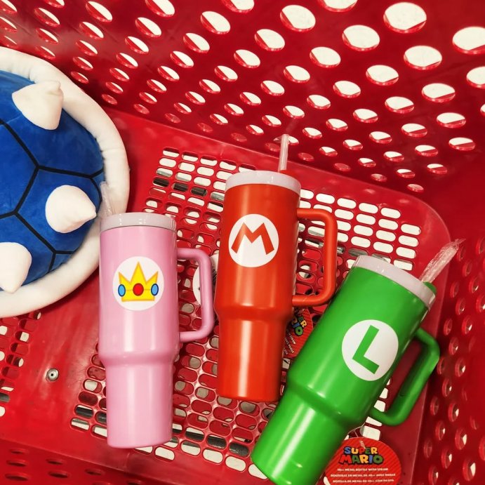 user image by @ohtarget, Nintendo Stainless Steel 40oz Peach Tumbler