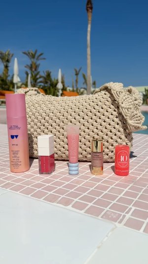 @spacenk&rsquo;s instagram video of Ultra Violette Disco Queen SPF 50 Luminous Body Oil,KOSAS Lip Pulse Glassy Lip Plumper,Sol de Janeiro Cheirosa 40 Jelly Balm Perfume,Hourglass Unreal Liquid Highlighter,Fenty Beauty Shake &lsquo;n Play Buildable Liquid Blush