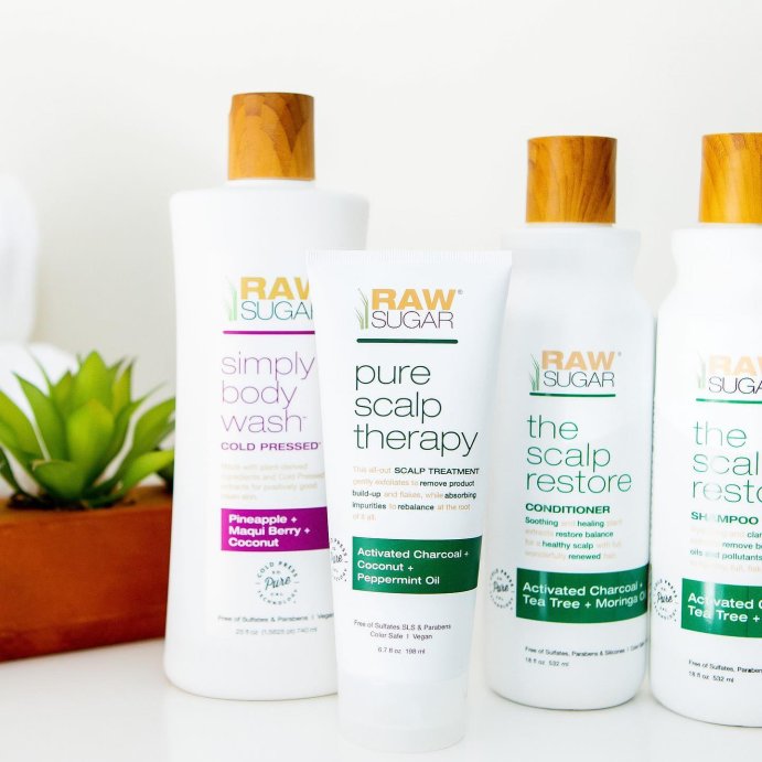 user image by @curvestocontour, Raw Sugar The Scalp Restore Conditioner - Jojoba + Aloe + Niacinamide - 18 fl oz