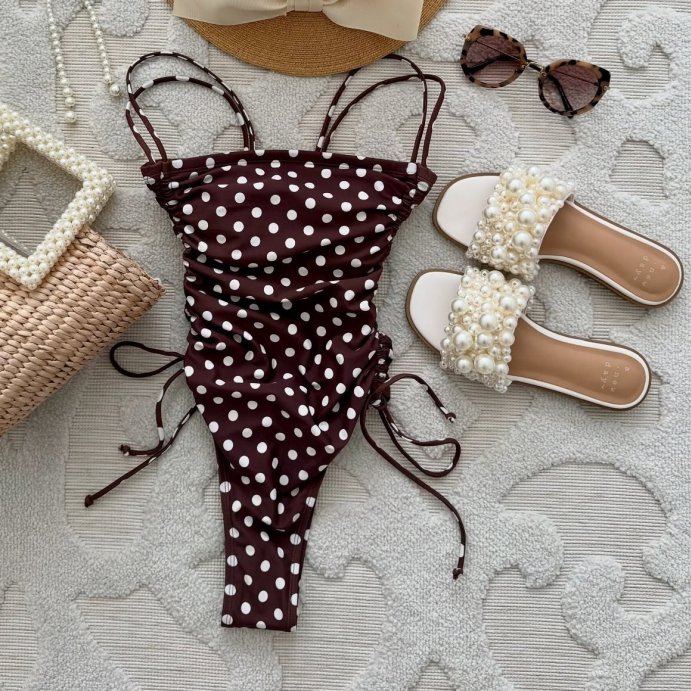 user image by @anniemaithai, Women's Extra High Leg Cheeky Adjustable Tunneled Side One Piece Swimsuit - Wild Fable™