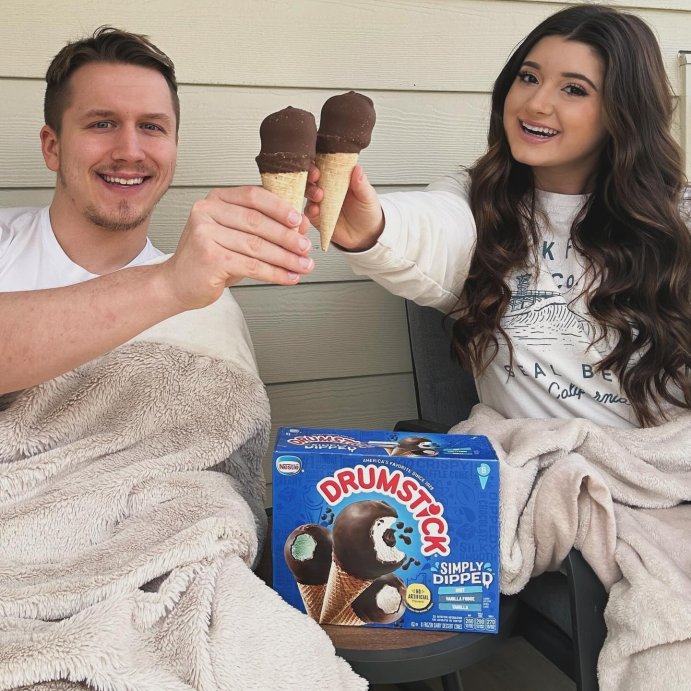 user image by @dilainashea, Nestle Simply Dipped Drumstick Frozen Dessert Cones- 8ct