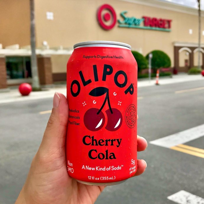 user image by @thehawaiianvegan, OLIPOP Cherry Cola Prebiotic Soda - 12 fl oz Can