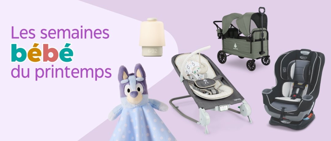 Shop Jouet en peluche durable Doudou Bluey, 13 po, Hatch Baby Sleep, Putty, Siège masseur Ingenuity Happy Belly Rock-to-Bounce, Poussette chariot Woods, vert, Siège d'auto transformable Graco Extend2Fit, harna and more