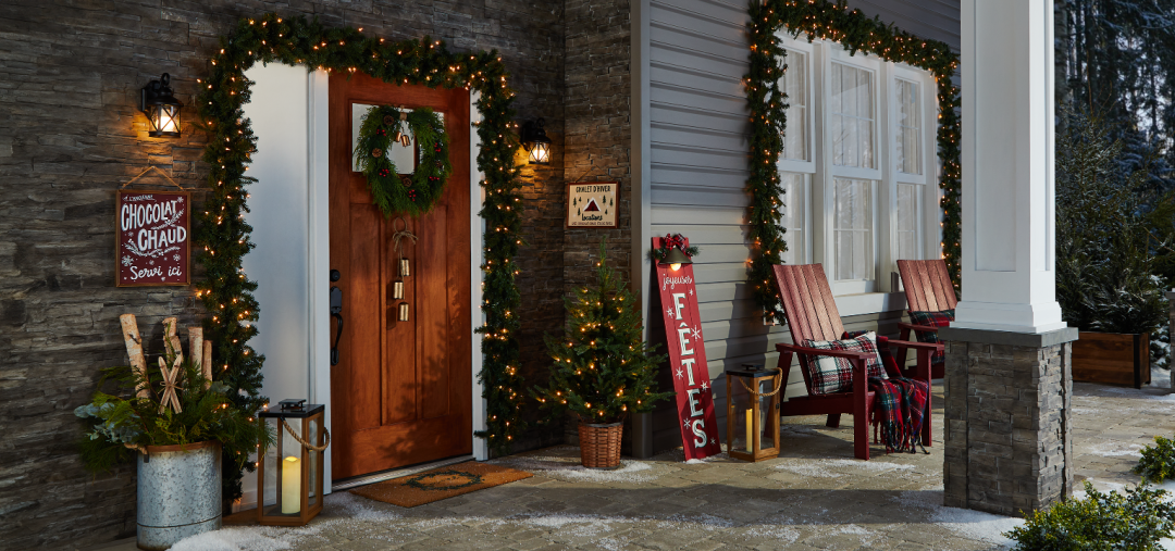 Shop Guirlande de Noël artificielle illuminée à DEL NOM, Lanterne en bois illuminée avec poignée en cordon, Couronne de Noël en cèdre en forme de coeur avec c, Décoration de Noël paillasson de Noël en fibres de, Affiche murale peinte à la main bilingue location , Épinette illuminée à branches ascendantes en panie, Affiche lumineuse à DEL pour véranda Joyeuses Fête, Jeté décoratif de Noël à carreaux rouge brossé CAN and more