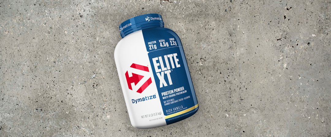 Shop Dymatize Nutrition Elite XT Multi-Source Protein Blend - Rich Vanilla (4 Lbs. / 52 Servings) and more
