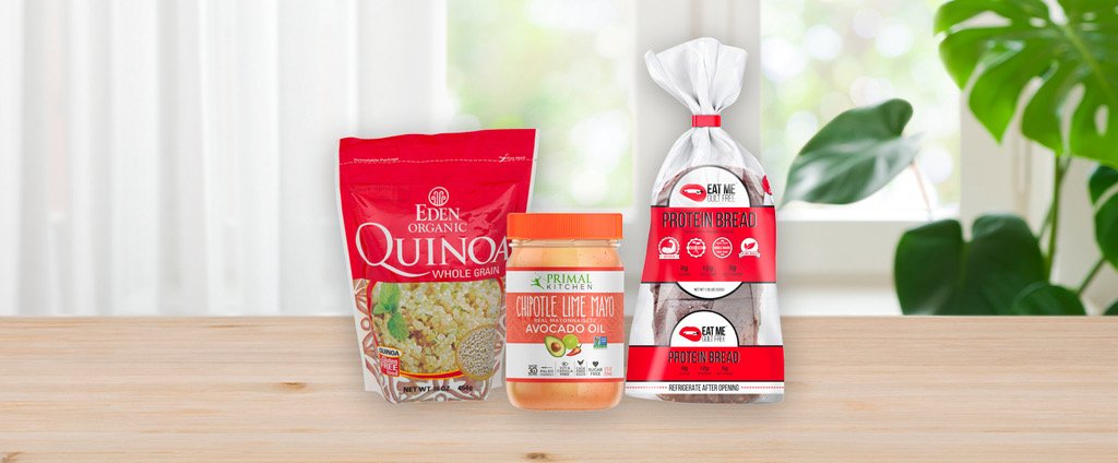 Shop Eat Me Guilt Free Protein Bread Made With Whole Grains (20 Slices per Container), Primal Nutrition, Inc Chipotle Lime Mayonnaise - Paleo & Whole 30 Friendly - Soy, Canola, Sugar Free (12 fl oz.), Earth Solutions Whole Grain Quinoa (16 oz.) and more