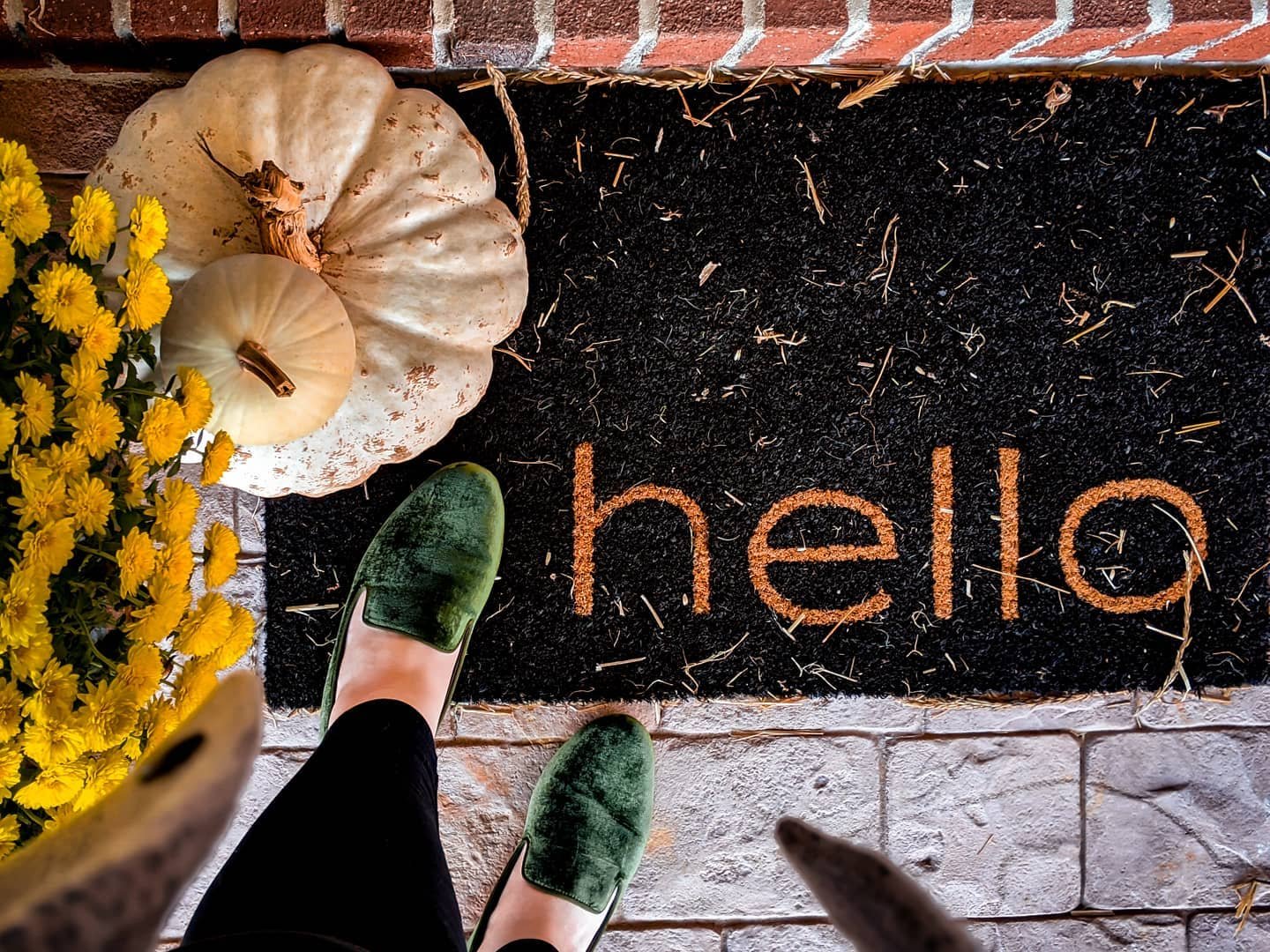 user image by @cozybec, 1&#39;6&#34;x2&#39;6&#34;/18&#34;x30&#34; Hello Doormat Black - Project 62&#8482;