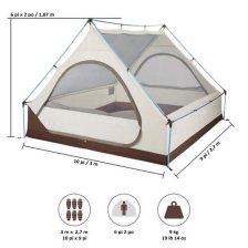 Shop Woods Heritage A-Frame 3-Season, 6-Person Camping Tent w/ 2-Doors, Rain Fly & Carry Bag and more
