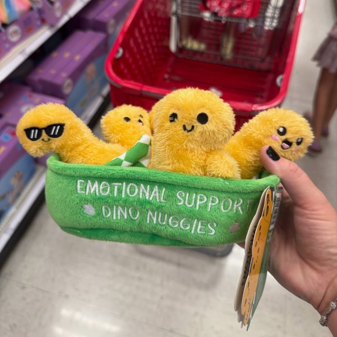user image by @trendyfavefinds, What Do You Meme? Emotional Support Dino Nuggies Stuffed Animal