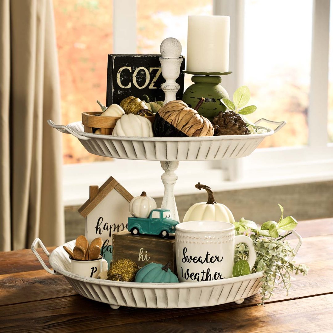 How to Create a Tiered Centerpiece The Plaid Palette DIY craft ideas