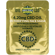 Shop Uncle Bud's CBD Hemp Extract Detoxifying Face Mask - 4.20 MG CBD Oil Per Mask - Sweet Agave Nectar (1 Mask) and more