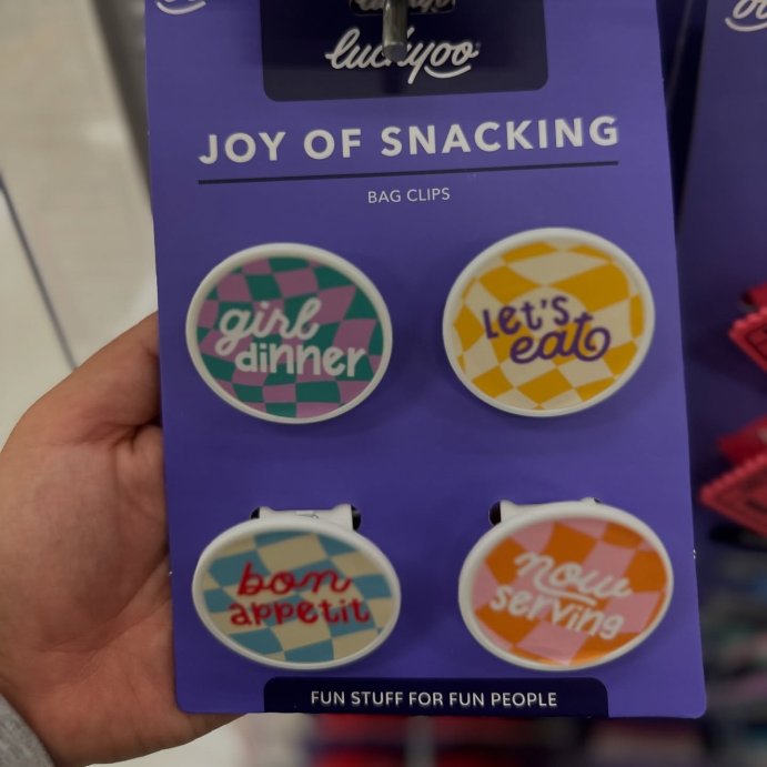 user image by @lavidatarget, Fred &#38; Friends 4pk Luckyoo Joy of Snacking Bag Clips