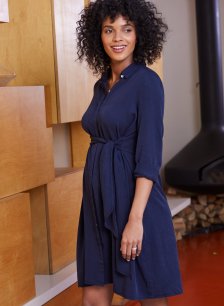 Shop Isabella Oliver Aiden Maternity Dress-Classic Navy and more