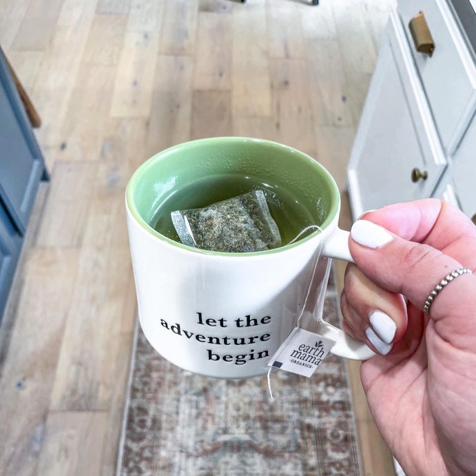 user image by @natashaannecarroll, 16oz Stoneware Let the Adventure Begin Mug Moss - Threshold&#8482;: Traditional Dark Green Coffee Mug, Dishwasher &#38; Microwave Safe