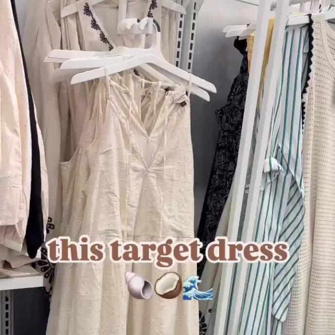 user image by @cheapchicfinds, Women's Eyelet Maxi A-Line Dress - Universal Thread™ Cream