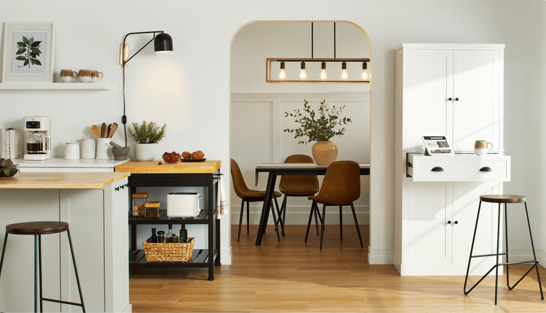 Shop CANVAS Axel Round Metal & Solid Wood Top Counter Stool Armless Backless, Black/Brown, CANVAS Vernon Kitchen Island With Butcher Block Top, CANVAS Spring Grove 5-Light Chandelier, Matte Black/Brushed Brown, CANVAS Wittmore Console Storage Cabinet, White, CANVAS Olsen Wood Top Sliding Door Kitchen Storage Island with Folding Leaf, Grey, Vida by PADERNO Colour Series Programmable Coffee Maker with Auto Shut Off, Shortbread, 14-Cup, CANVAS Lambert Plug-In Wall Sconce, Matte Black/Brass, CANVAS Jordan Dining Chair, Cognac and more