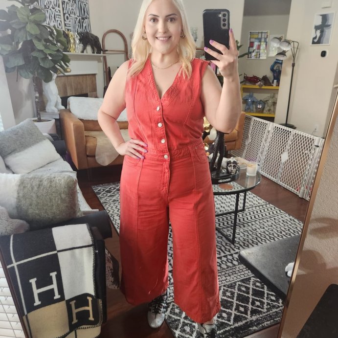 user image by @arteagatheresa90, Women's Cropped Sleeveless Denim Jumpsuit - Universal Thread™