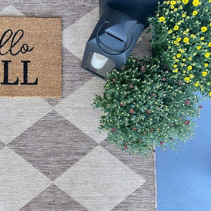 user image by @dzeni_home_inspo, 1&#39;3&#34;x2&#39; Rectangle Indoor Outdoor Use Door Mat Hello Fall - Bullseye&#39;s Playground&#8482;