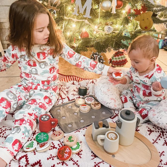 user image by @_lifewiththerodsquad, Melissa &#38; Doug Slice and Bake Wooden Christmas Cookie Play Food Set