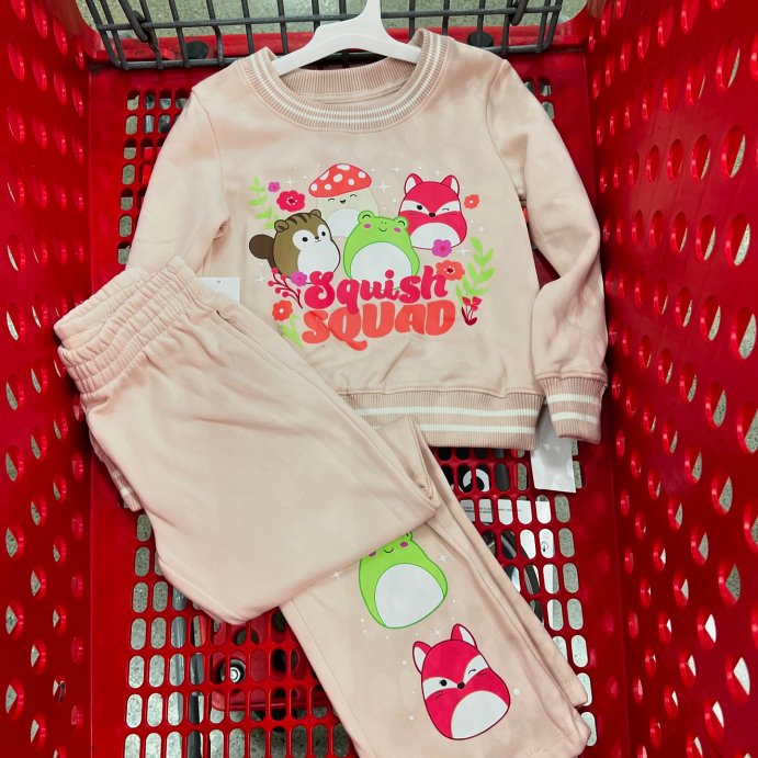 user image by @targetbayareafinds, Girls' Squishmallows Dreamy Fleece Pullover Sweatshirt - Pink