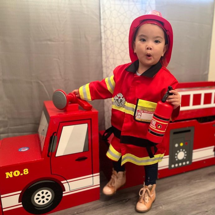 user image by @nikz_03, Melissa &#38; Doug Fire Chief Role Play Costume Dress-Up Set (6pc)