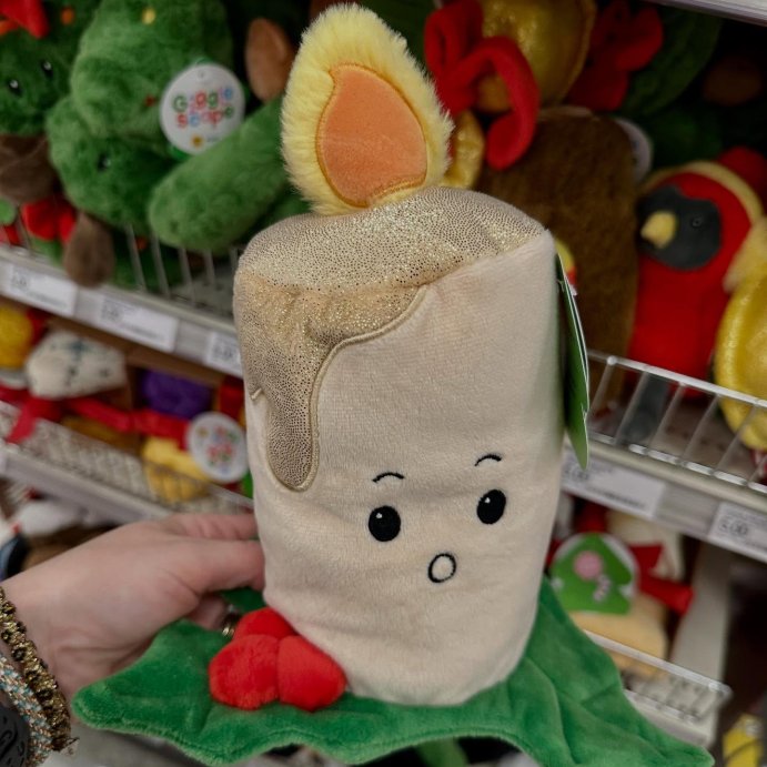 user image by @fabfindswithfallon, 8.5&#34; Candle with Holly Plush - Gigglescape&#8482;