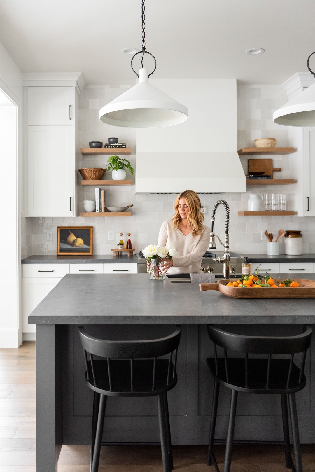 Black & White Transitional Kitchen - Studio McGee