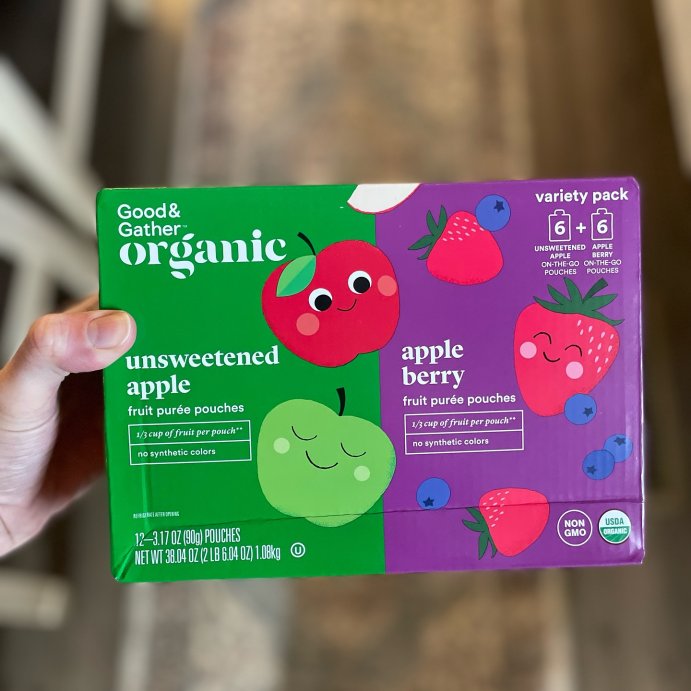 user image by @sorry_ithoughtireplied, Organic Applesauce Pouches - Apple &#38; Apple Berry - 12ct - Good &#38; Gather&#8482;