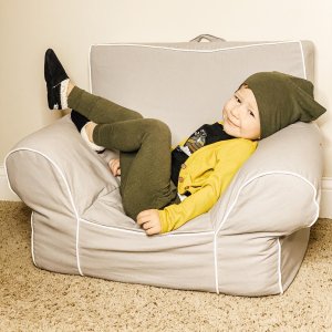 Chaise Enfant Pottery Barn + Housse Grise – Taille Régulière, Excellent état