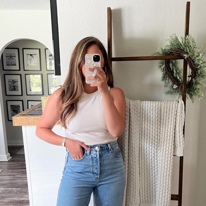 user image by @sarahwadelifestyle, Women's Highest-Rise Straight Ankle Cuffed Jeans - Universal Thread™