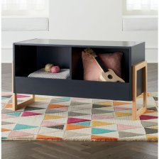 Shop Level Up Charcoal 2-Bin Stackable Toy Box and more