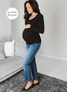 Shop Isabella Oliver Over the bump Maternity Boyfriend Jean-Washed Indigo and more
