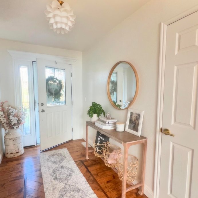 user image by @taylormtnminiranch, Round Wood Framed Wall Mirror - Hearth & Hand™ with Magnolia