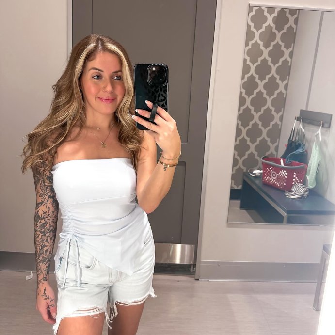 user image by @shannon.tansley, Women's Asymmetrical Slim Fit Tube Top - Wild Fable™