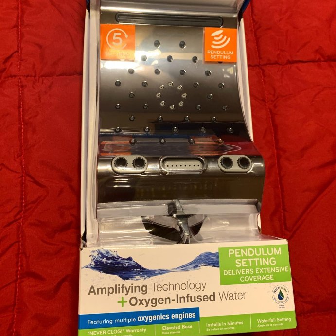 user image by @heyitsmenishab, 8.8" Evolution 5 Spray WaterSense Rain Shower Head - Oxygenics
