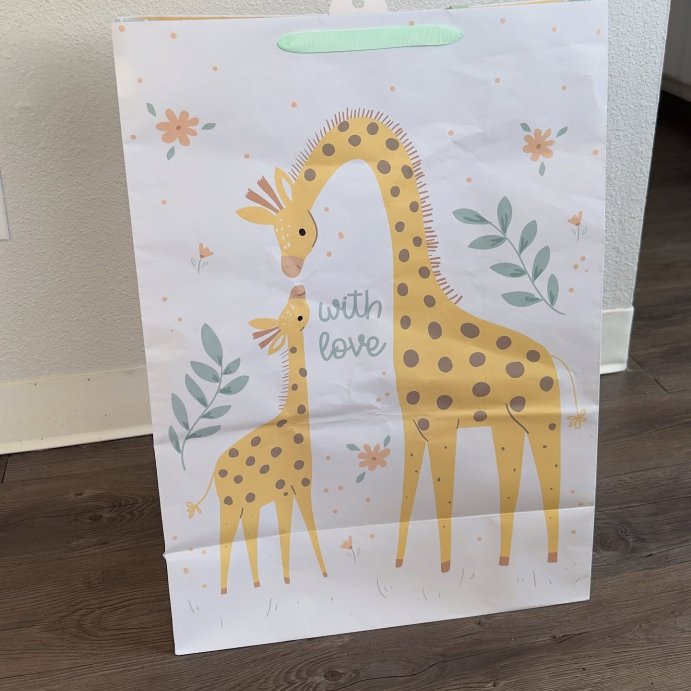 user image by @reviewsbycora, X-Large Gift Bag Giraffes - Spritz&#8482;