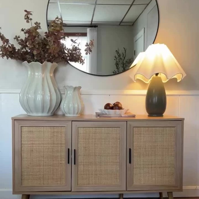 user image by @decor_home_by_xiomy, Pleated Ceramic Vase Sour Cream - Hearth & Hand™ with Magnolia