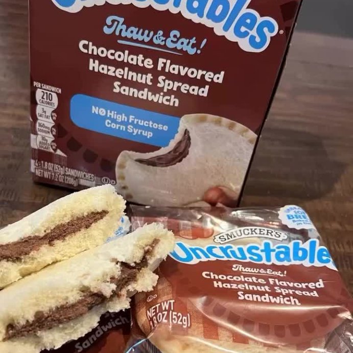 user image by @janetjmz_7, Smucker's Uncrustables Frozen Chocolate Flavored Hazelnut Spread Sandwich