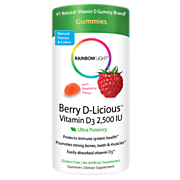 Shop Rainbow Light Nutritional Systems Berry D-Licious Vitamin D3 Gummies - 2,500 IU - Raspberry (50 Gummies) and more