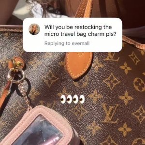 @spacenk&rsquo;s instagram video of Space NK Micro Travel Bag Charm Blush