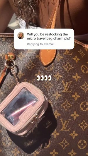 @spacenk&rsquo;s instagram video of Space NK Micro Travel Bag Charm Blush