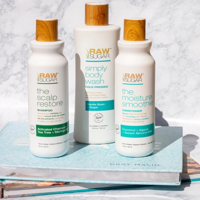 user image by @stripesandskincare, Raw Sugar The Scalp Restore Shampoo - Jojoba + Aloe + Niacinamide - 18 fl oz
