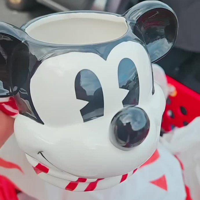 user image by @targetdisneythings, Disney 17.2oz Ceramic Holiday Mug Red/Black