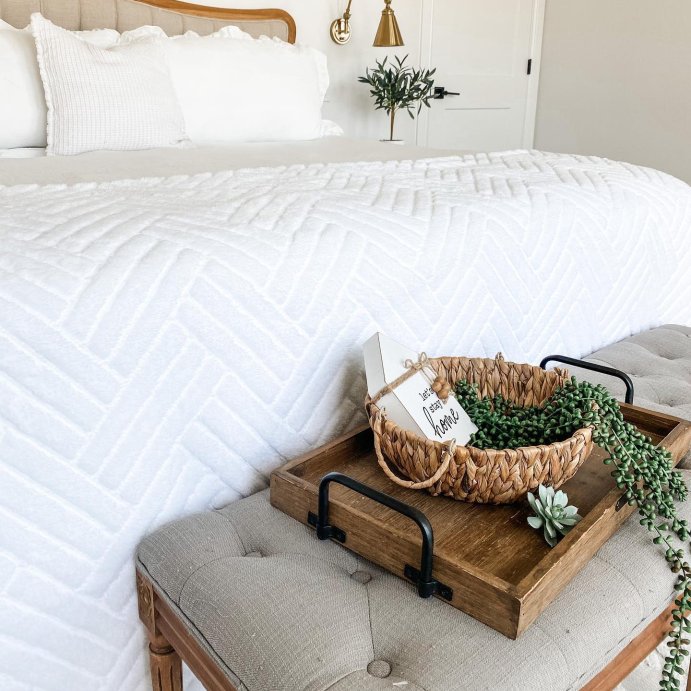 user image by @stephsvida, Lush Décor Super Cozy Ultra Soft Faux Shearling Jacquard Geo Bedspread