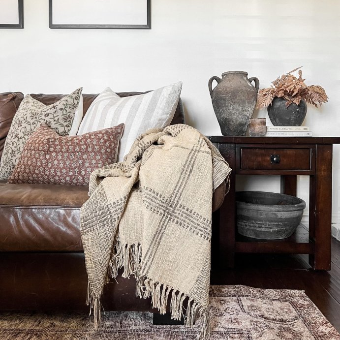 user image by @delightfullywestern, 50"x70" Oversized Plaid Cotton Throw Blanket - Saro Lifestyle