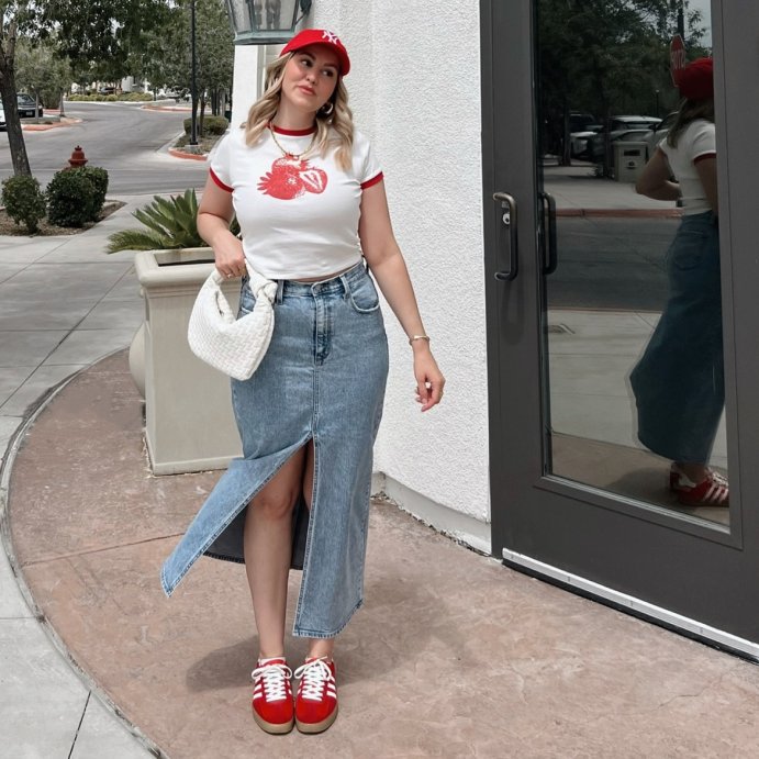 user image by @msjuicyy, Women's Denim Maxi Skirt - Universal Thread™