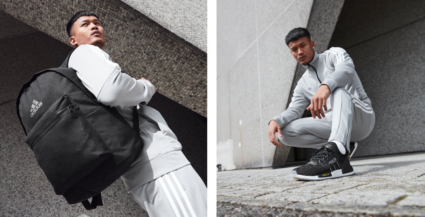 Curated image with adidas Badge of Sport Backpack - Black, adidas Originals NMD_R1 V2 - Black - M...