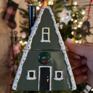 Holiday Skiers Figural House Mug