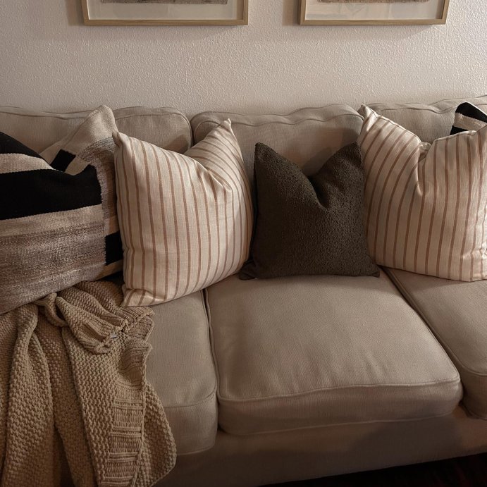 user image by @savannah_derritt, Oversized Cotton Striped Square Throw Pillow - Threshold™