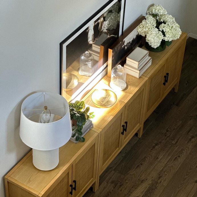 user image by @abigailamirahome, 8.8&#34; x 5.4&#34; Glass Cloche Pillar Candle Holder Clear - Threshold&#8482;